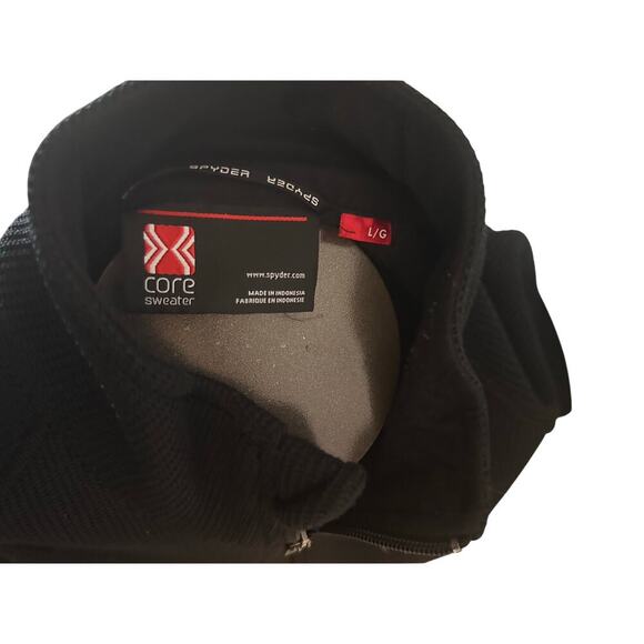 Spyder Core Black Half ZIP Mens Large Sweater - Picture 5 of 5
